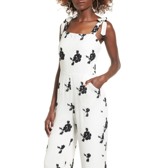 embroidered white jumpsuit